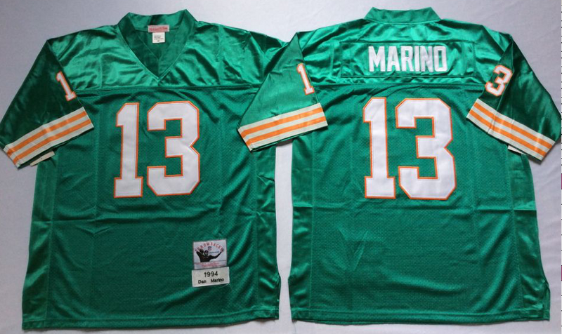 Miami Dolphins #13 Dan Marino Throwback Green NFL Jerseys