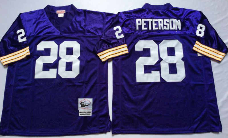 Minnesota Vikings #28 Adrian Peterson Throwback Purple NFL Jerseys