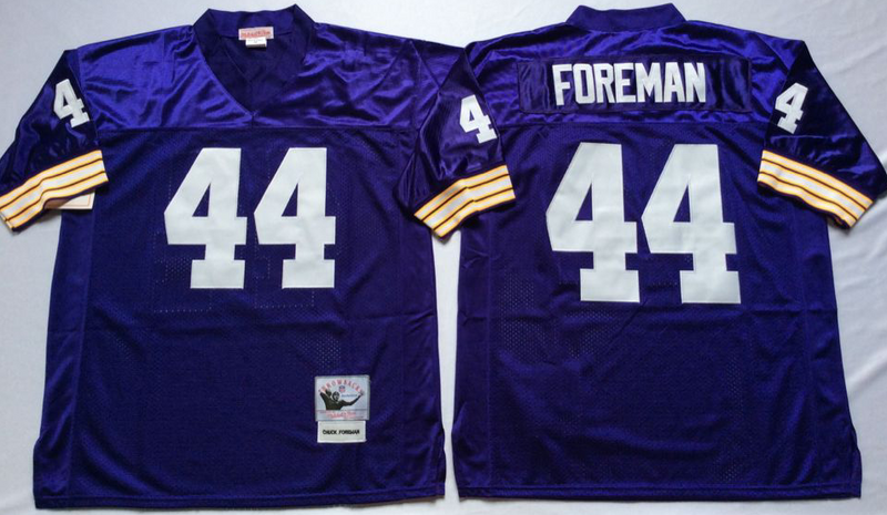 Minnesota Vikings #44 Chuck Foreman Throwback Purple NFL Jerseys