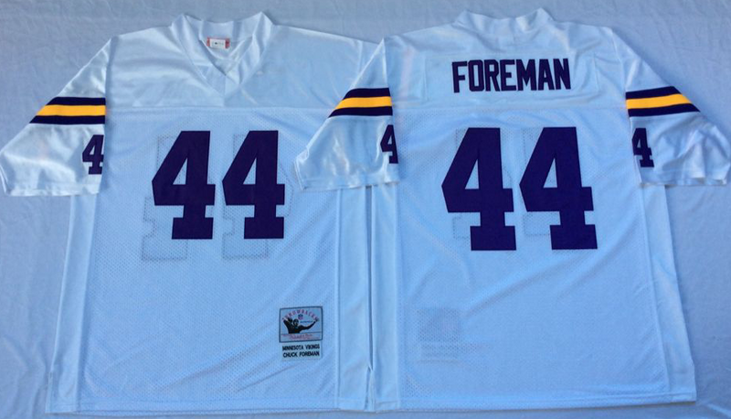 Minnesota Vikings #44 Chuck Foreman Throwback White NFL Jerseys