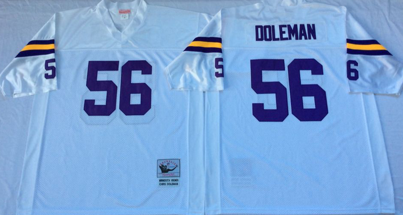 Minnesota Vikings #56 Chris Doleman throwback White NFL Jerseys