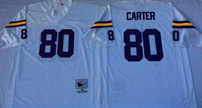 Minnesota Vikings #80 Cris Carter throwback White NFL Jerseys