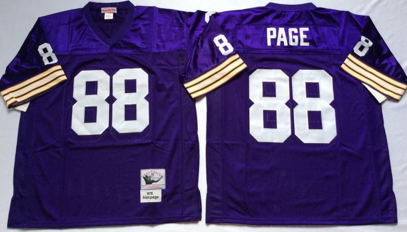 Minnesota Vikings #88 Alan Page Throwback Purple NFL Jerseys