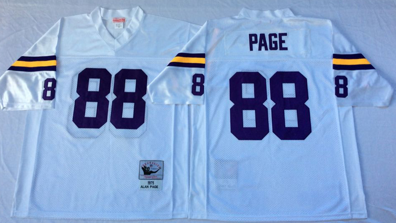 Minnesota Vikings #88 Alan Page Throwback White NFL Jerseys