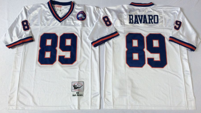 New York Giants #89 Mark Bavaro Throwback White NFL Jerseys