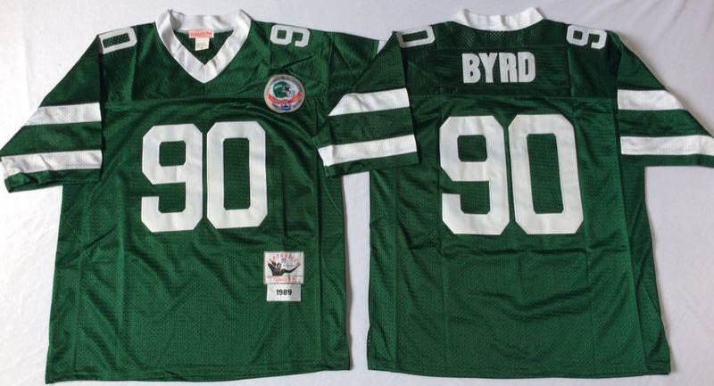 New York Jets #90 Dennis Byrd throwback Green NFL Jerseys