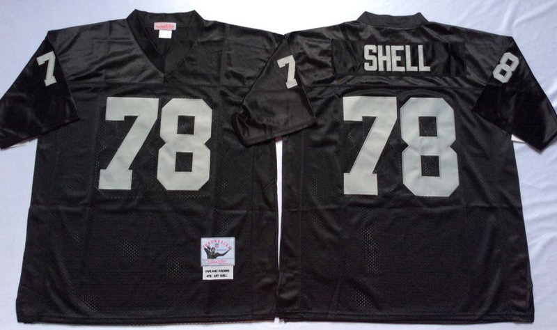 Oakland Raiders #78 Art Shell thrwoback Black NFL Jerseys