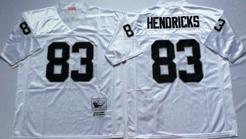 Oakland Raiders #83 Ted Hendricks throwback White NFL Jerseys