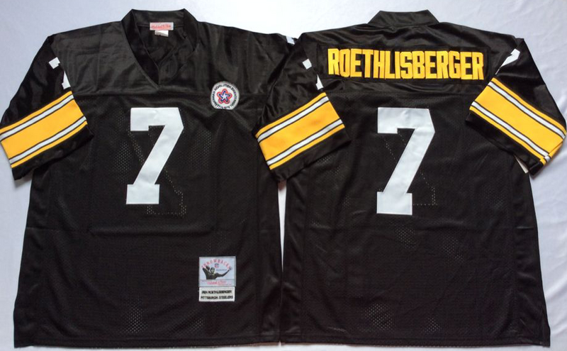 Pittsburgh Steelers #7 Ben Roethlisberger throwback Black NFL Jerseys