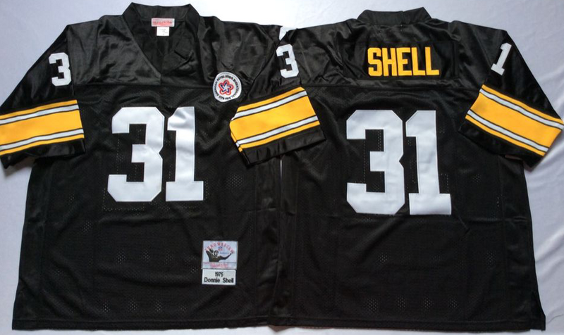 Pittsburgh Steelers #31 Donnie Shell throwback Black NFL Jerseys