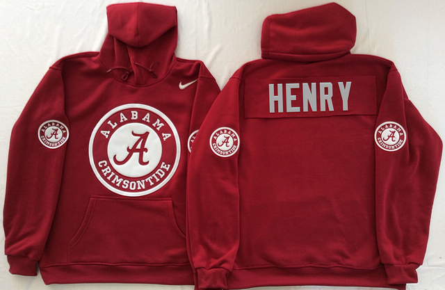 Alabama Crimson Tide Red HENRY NCAA Hooded Sweatshirt