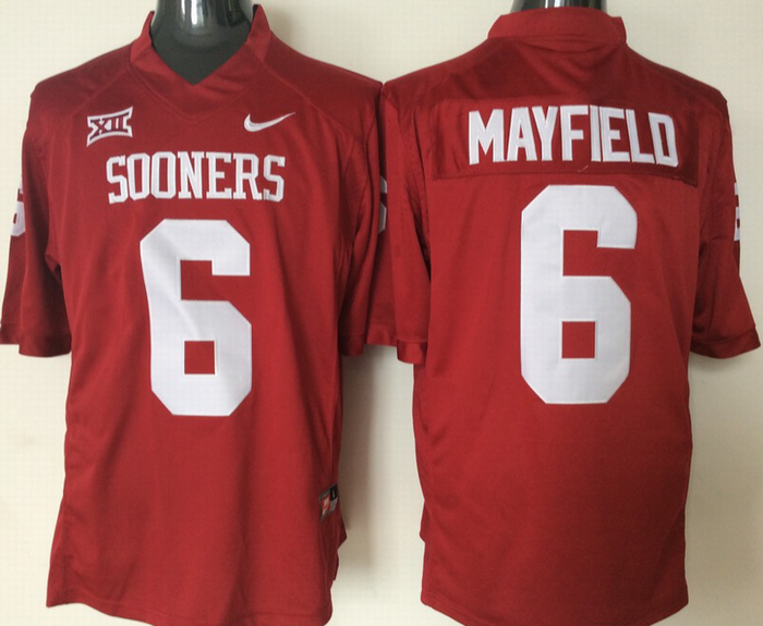 Youth Oklahoma Sooners 6 Baker Mayfield red College Football Jersey